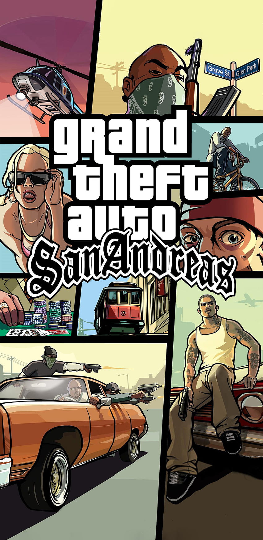 Stworzyłem Grand Theft Auto: San Andreas na telefony. Nie jest idealny, ale mam nadzieję, że się podoba. : r/gry Tapeta na telefon HD