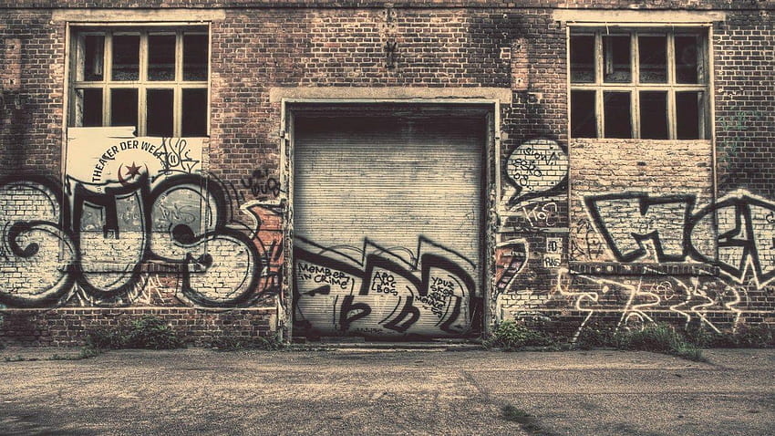 Arrière-plans ville graffiti mur dessin art vieille rue, vieux fond de route de rue Fond d'écran HD