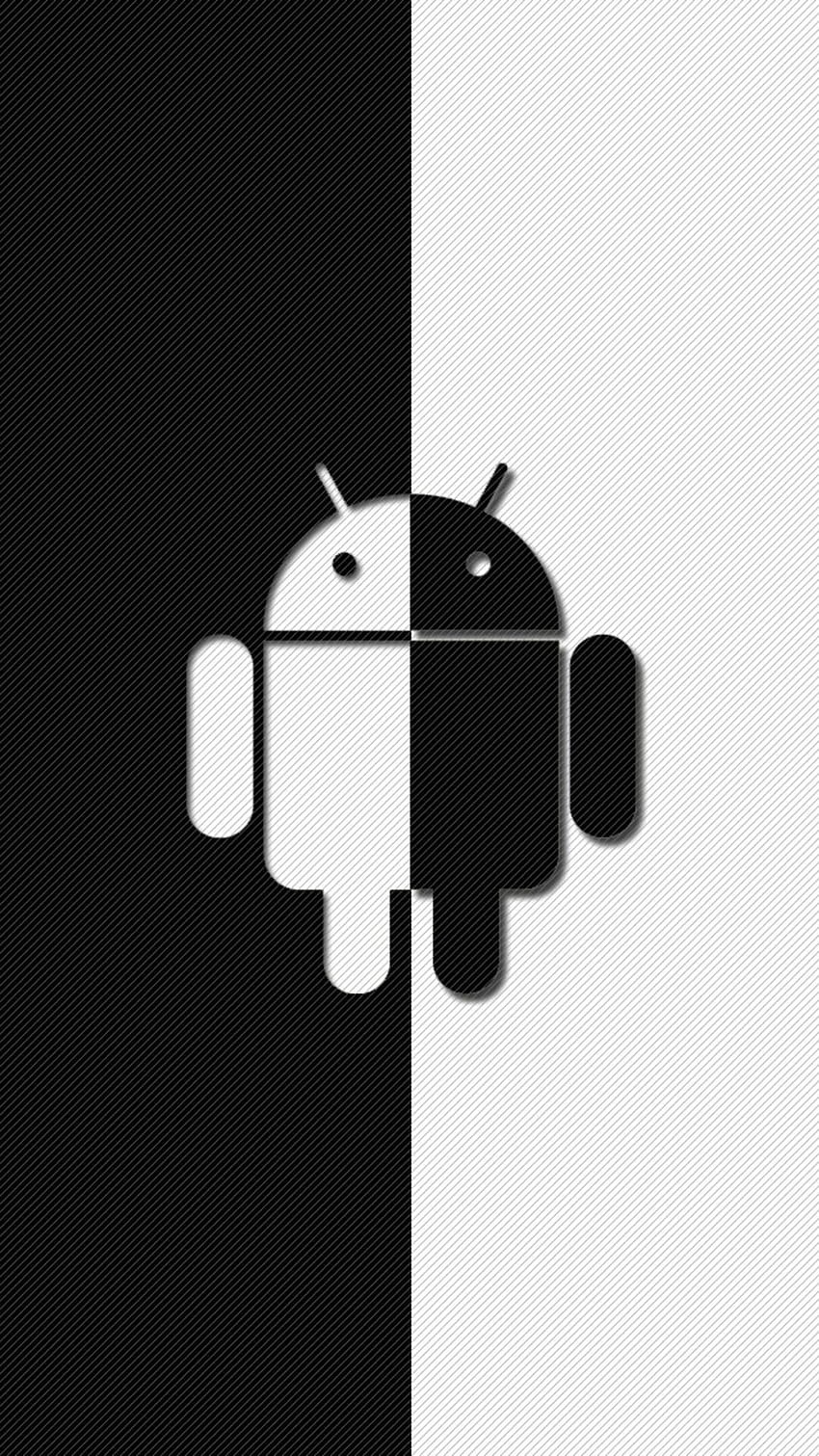 logo Android hitam dan putih, hitam putih HD phone wallpaper