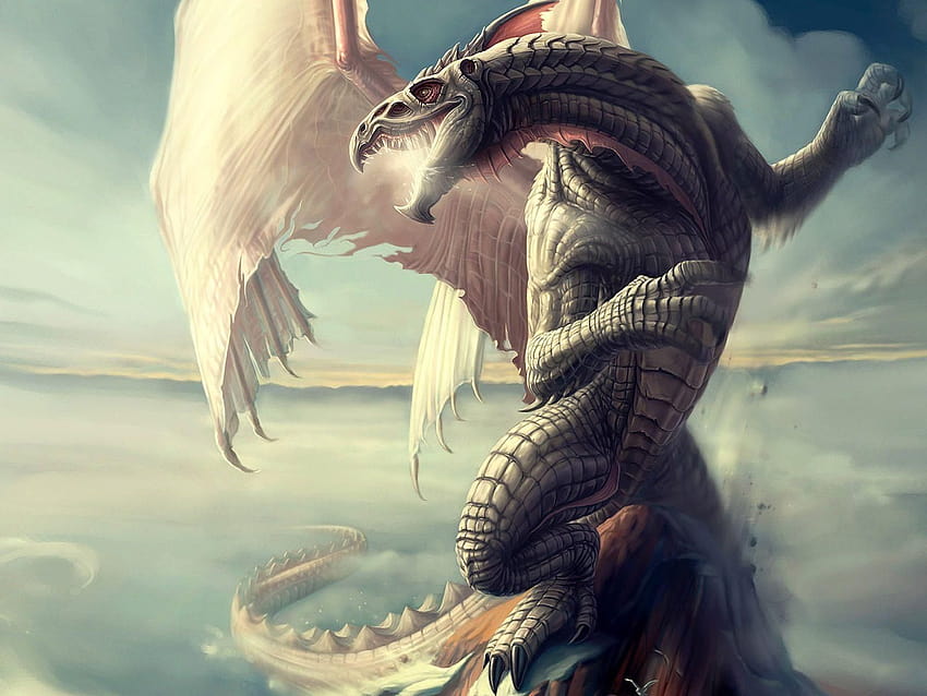 fantastico sfondo del desktop del drago 3d
