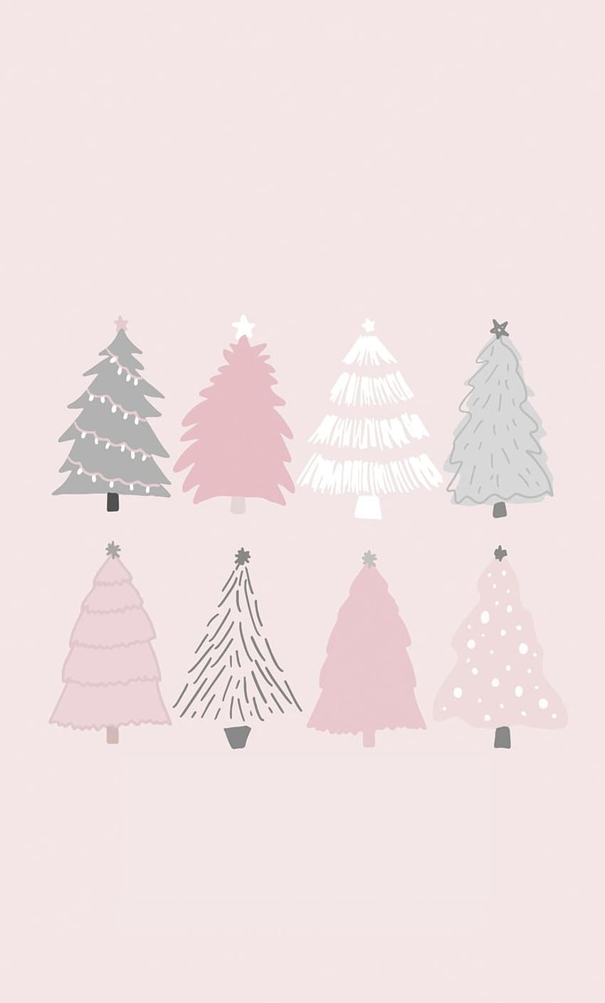 Pick your Christmas tree discovered by Rebecca Orr, aesthetic christmas pink HD phone wallpaper
