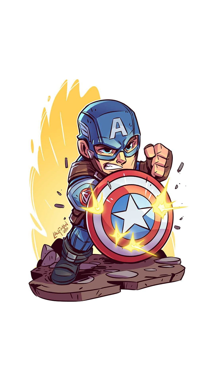 Capitán América Minimal Cute, kawaii Capitán fondo de pantalla del teléfono | Pxfuel