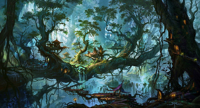 Fantasy Forest Phone, bosque estético fondo de pantalla