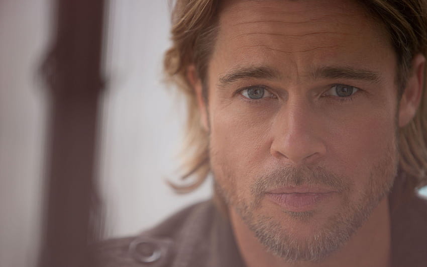 Brad Pitt Long Hair Actor HD wallpaper