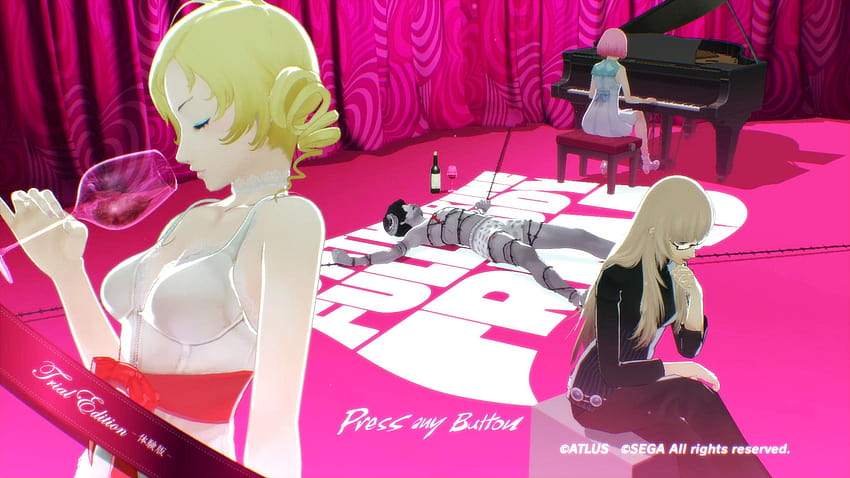 Catherine: Full Body Demo วางจำหน่ายบน PSN Store ในญี่ปุ่น ปกอนิเมะสีชมพูสำหรับ PS4 วอลล์เปเปอร์ HD