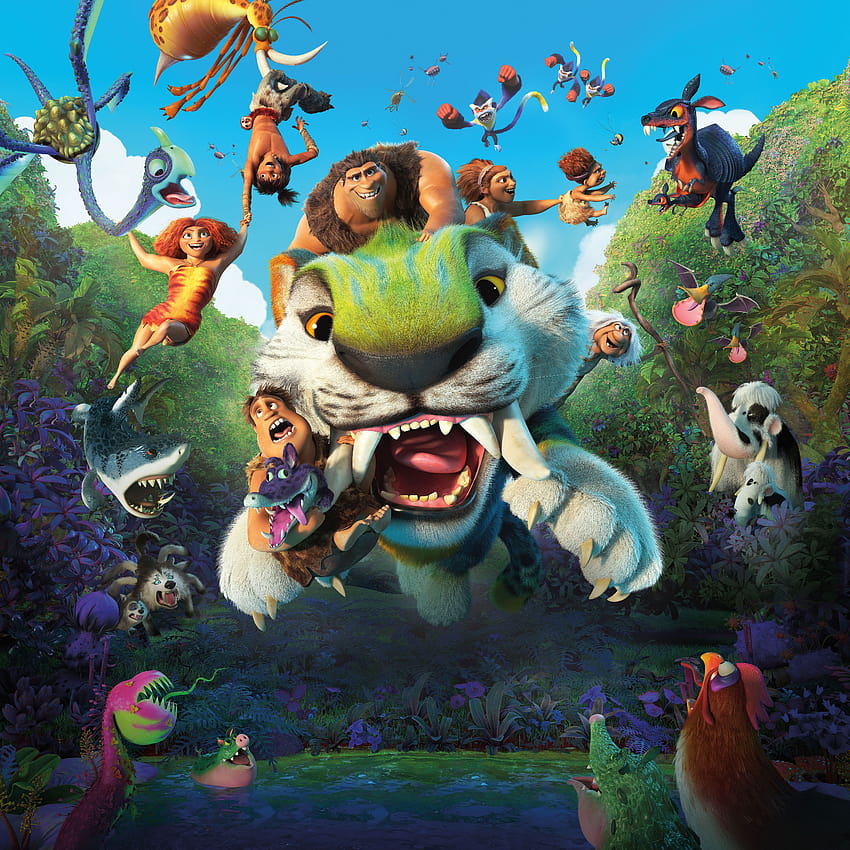 The Croods: Zaman Baru, Animasi, The Croods 2, DreamWorks Animation, Film 2020, Poster, Film wallpaper ponsel HD