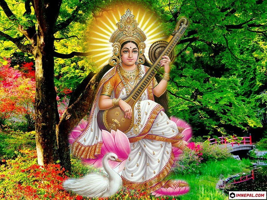 Lord Saraswati Hd Wallpapers & Images Maa Saraswati Images #4 Lord-Saraswati  Wallpaper