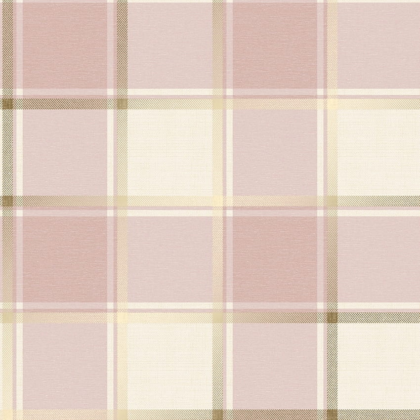 I Love Plaid Check Patterned Pink, Gold, pink plaid HD phone wallpaper
