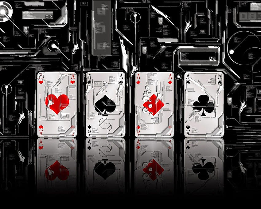 Papel De Parede 3D Salão De Jogos Cartas Poker 3,5M Jcs64 - Você