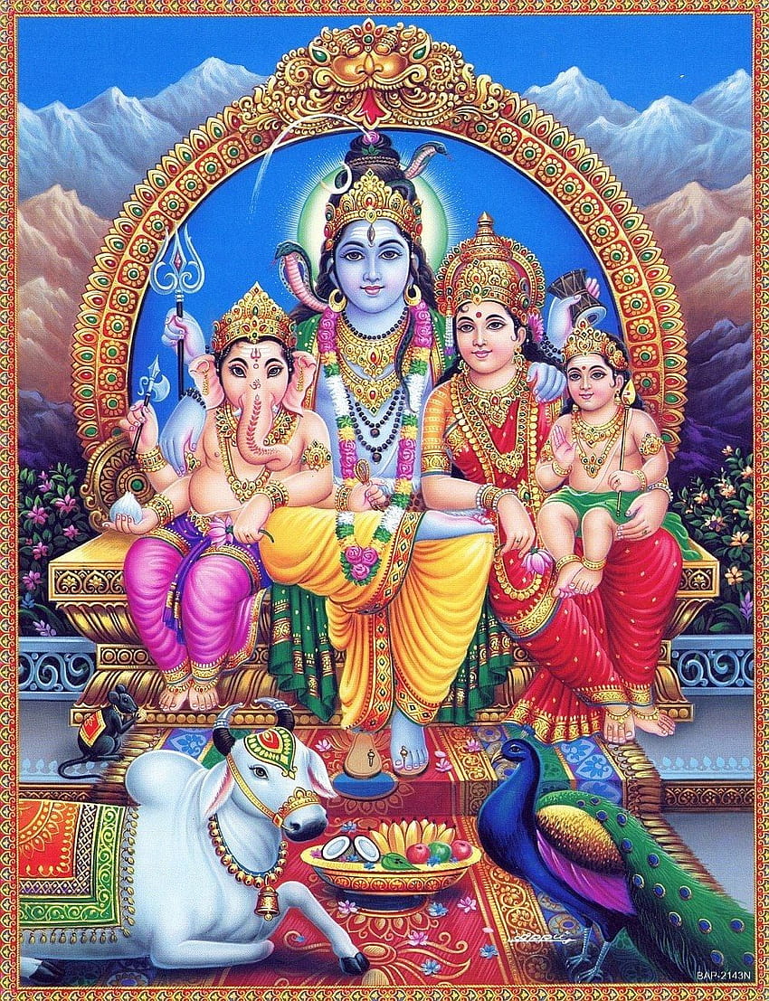 Familia del Señor Shiva, familia shiv fondo de pantalla del teléfono