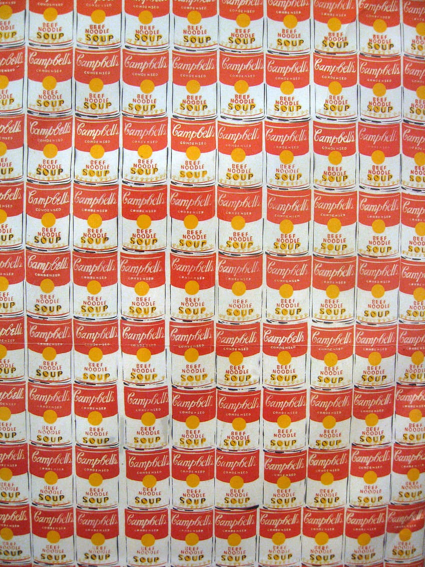 Packet Pop Art – Andy Warhol – Evergreen Art Discovery, консерви със супа Campbells HD тапет за телефон
