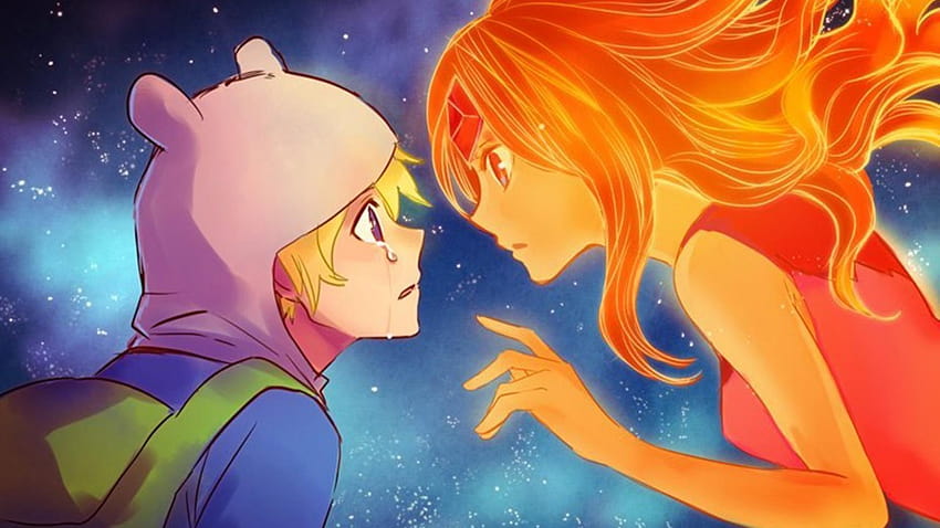 Adventure time finn the human flame princess, adventure time finn anime HD wallpaper