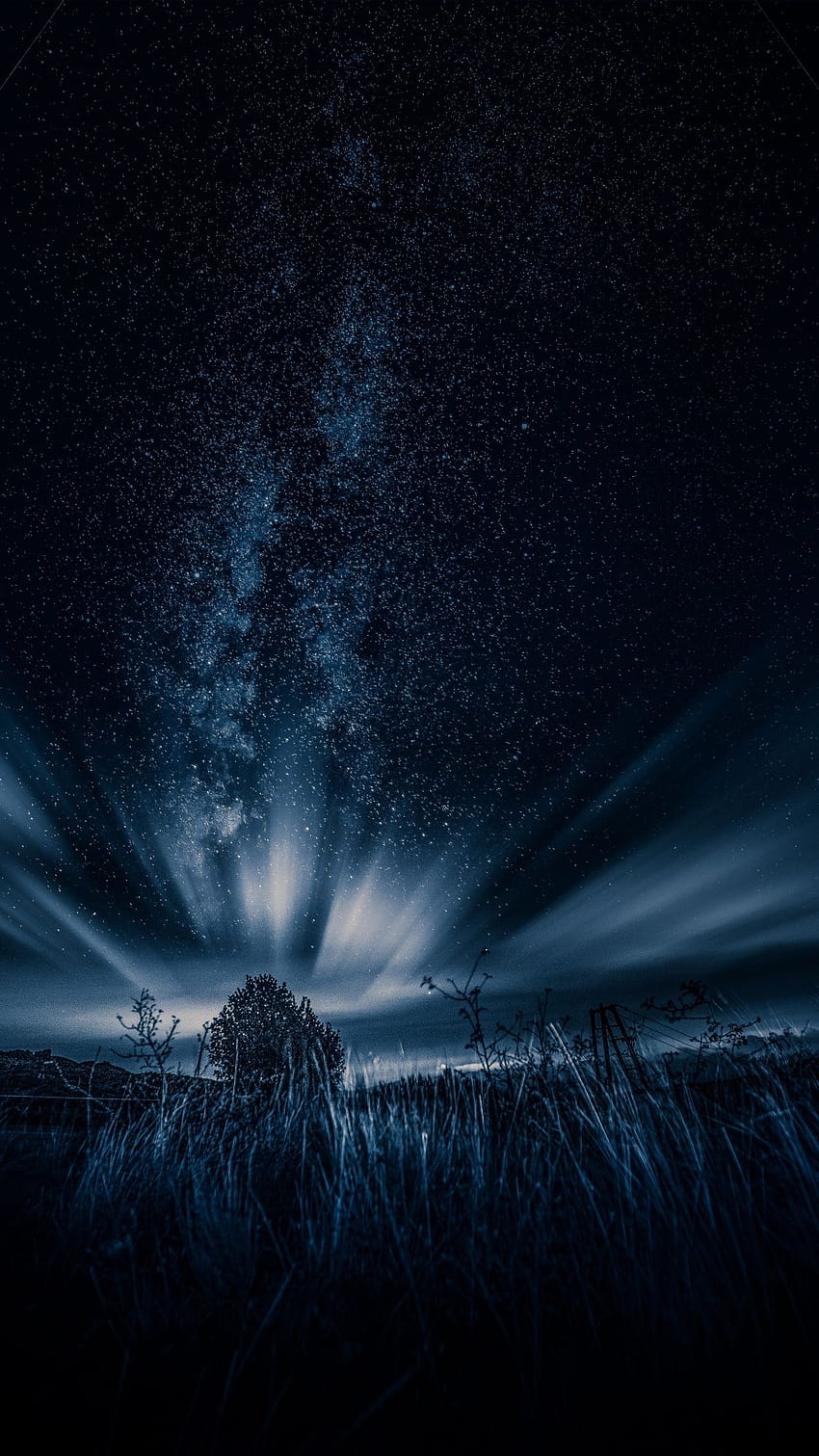Starry sky , Northern Lights, Dark, Night, Landscape, Cold, Nature, night sky iphone HD phone wallpaper