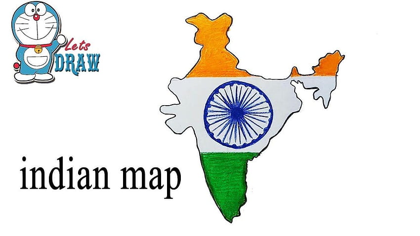 Happy Independence Day - Drawing / 15th August drawing - pencil sketch / India  map with flag Art | Independence day drawing, Flag art, Easy drawings