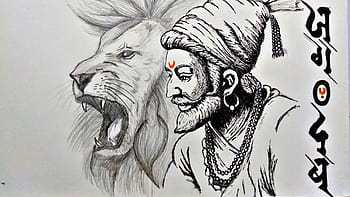 Shivaji Maharaj Drawing Projects  Photos videos logos illustrations and  branding on Behance