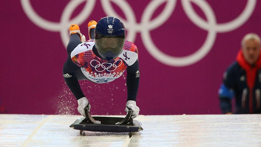 Lizzy Yarnold on her way to gold in the skeleton at the Sochi 2014, skeleton sport HD wallpaper