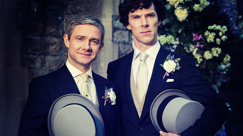 Sherlock, Benedict Cumberbatch, pria Martin, Pernikahan, pria Wallpaper HD
