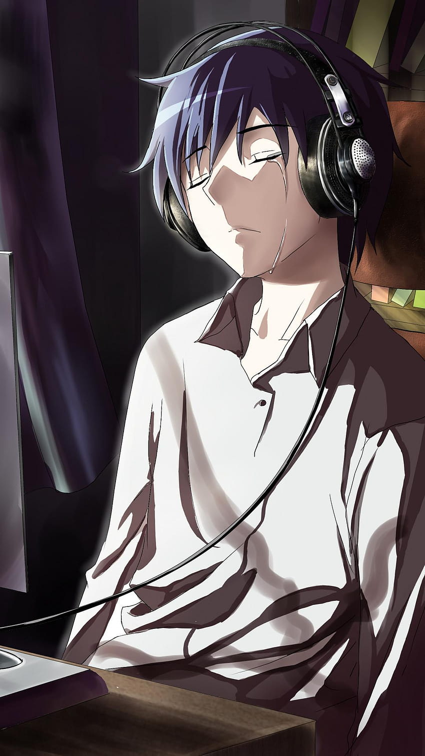 Sad Anime Boy ·① เด็กชายการ์ตูนน่ารัก วอลล์เปเปอร์โทรศัพท์ HD