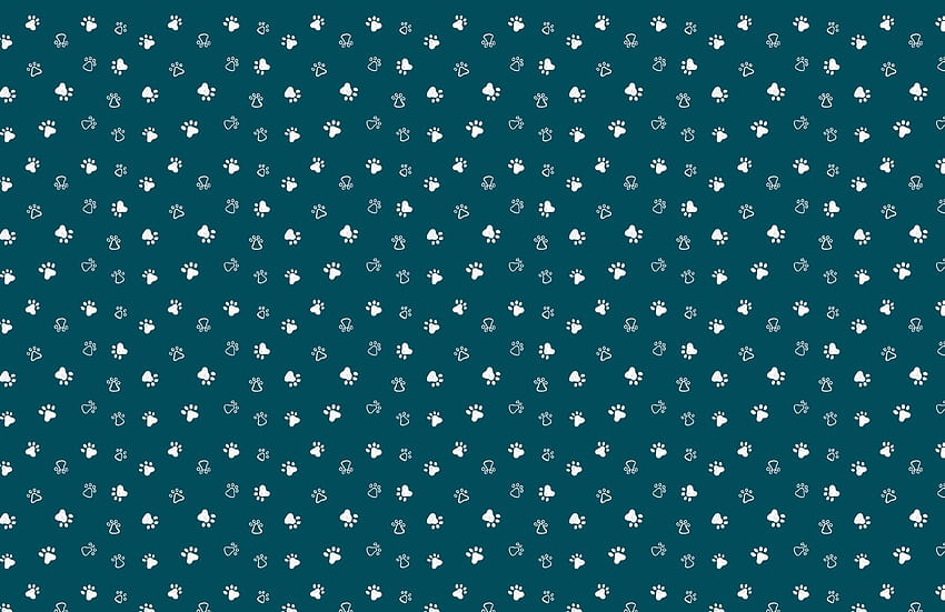 Green Dog Paw Print Pattern, pawprint HD wallpaper