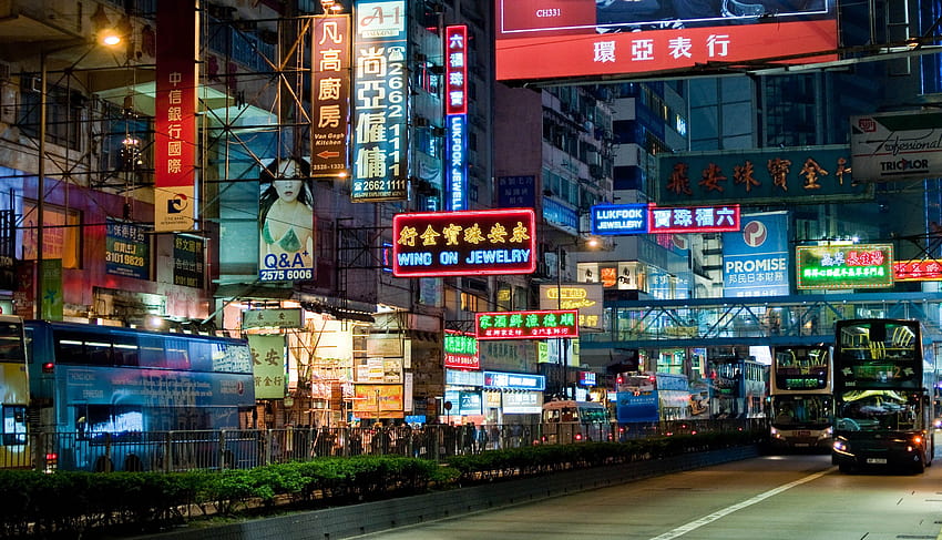 Asian china neon lights streets, neon street HD wallpaper