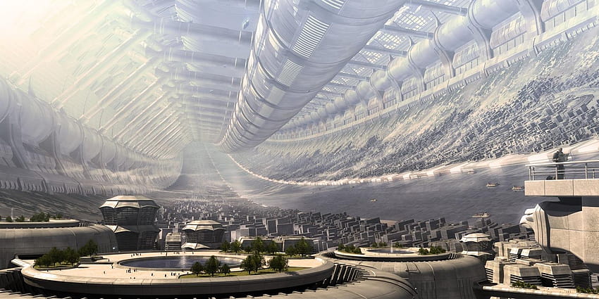 스페이스 콜로니 미래 도시, 우주 식민지화 HD 월페이퍼
