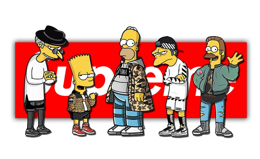 Simpsons Streetwear HD wallpaper