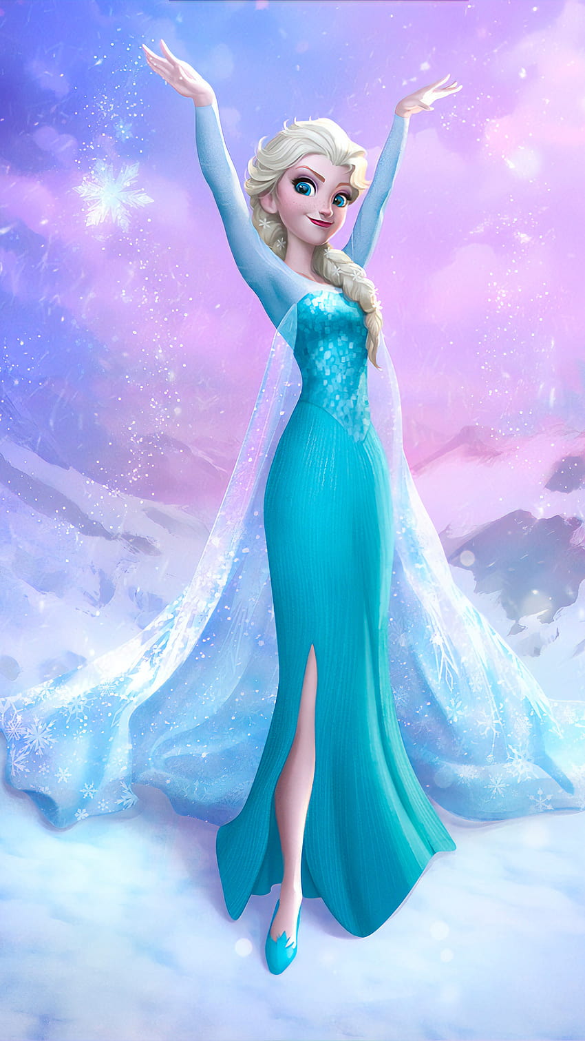 Elsa Frozen, móvil congelado fondo de pantalla del teléfono