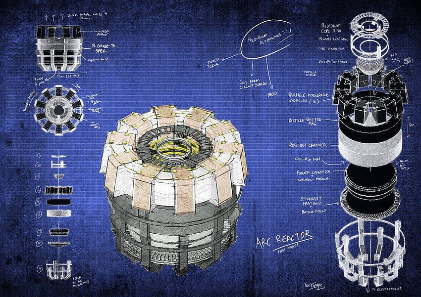 Arc Reactor Blueprints di fongsaunder Sfondo HD