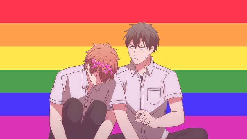I posted yesterday a cute gay pride post, well I made another one. here it is: GivenAnime HD wallpaper