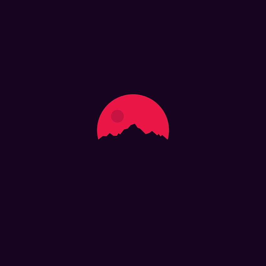 Sunset Minimal, junto al lago minimalista fondo de pantalla del teléfono