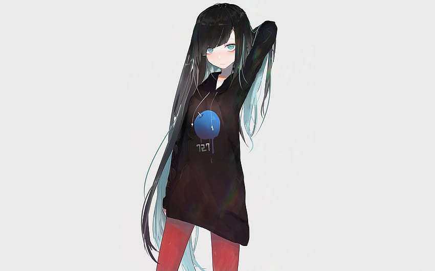 Simple art, minimal, anime girl , 2560x1600, anime girl hoodie HD ...