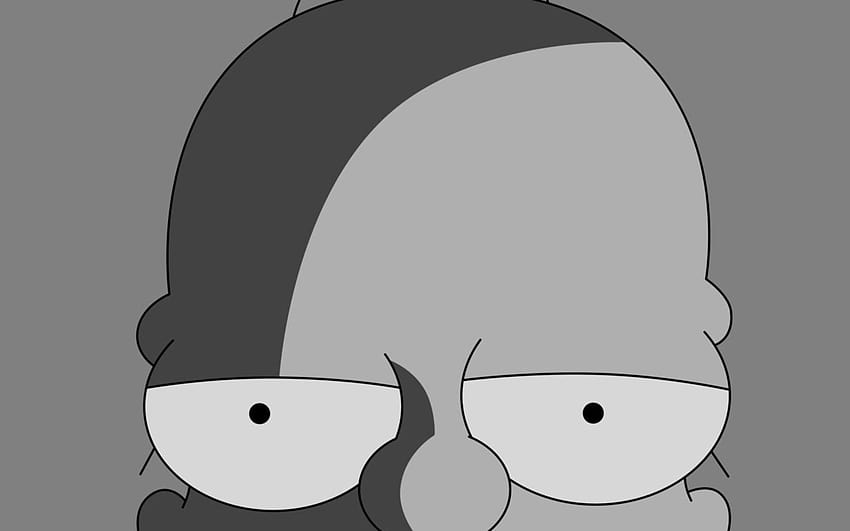 homer, Simpson, The, Simpsons, Monochrome, Greyscale / and Mobile Backgrounds, los simpsons oscuros fondo de pantalla