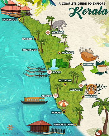 Kerala Map Kerala Map Stock Vectors Shutterstock Hd Phone Wallpaper