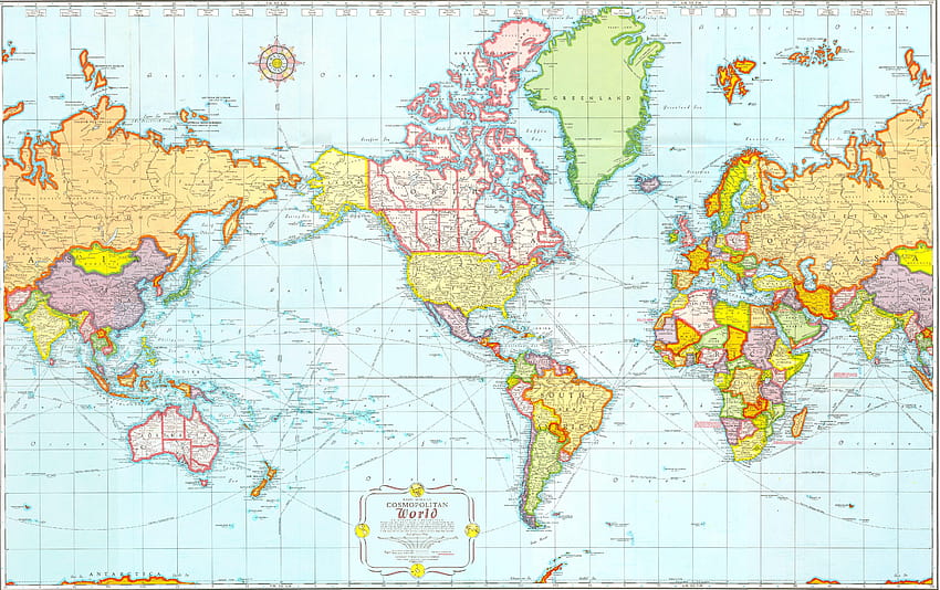 Carte du monde de voyage Principales attractions touristiques Cartes à l'intérieur, fond de carte de voyage Fond d'écran HD