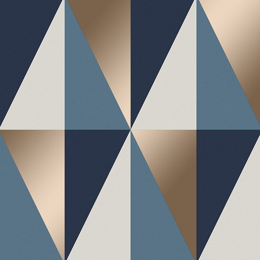 I Love Horden Geometric Triangle Blue White, blue and white geometric HD phone wallpaper