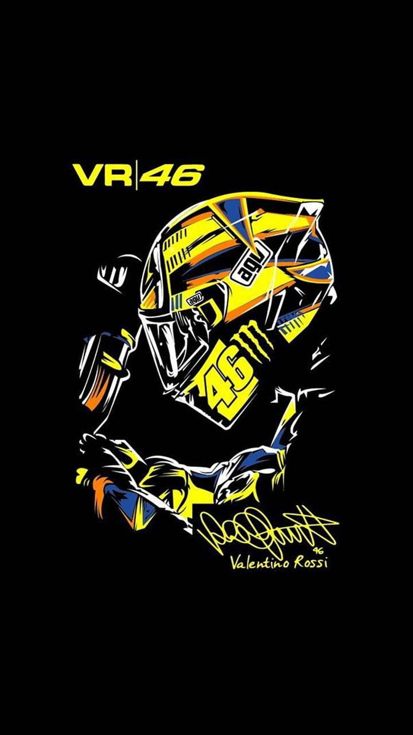 Karikatür Valentino Rossi, Valentino Rossi 46 HD telefon duvar kağıdı