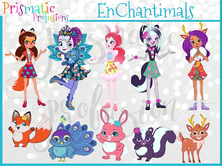 Enchantimals / Clipart / Party / Design / DIY Modern Printable / Digital File / PNG / Stickers / Instant Downlo… HD wallpaper