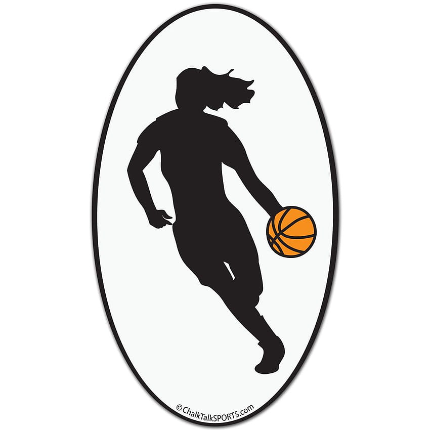 Czarno-biała koszykówka, obiekty clipart, dziewczyna b gracze w piłkę Tapeta na telefon HD
