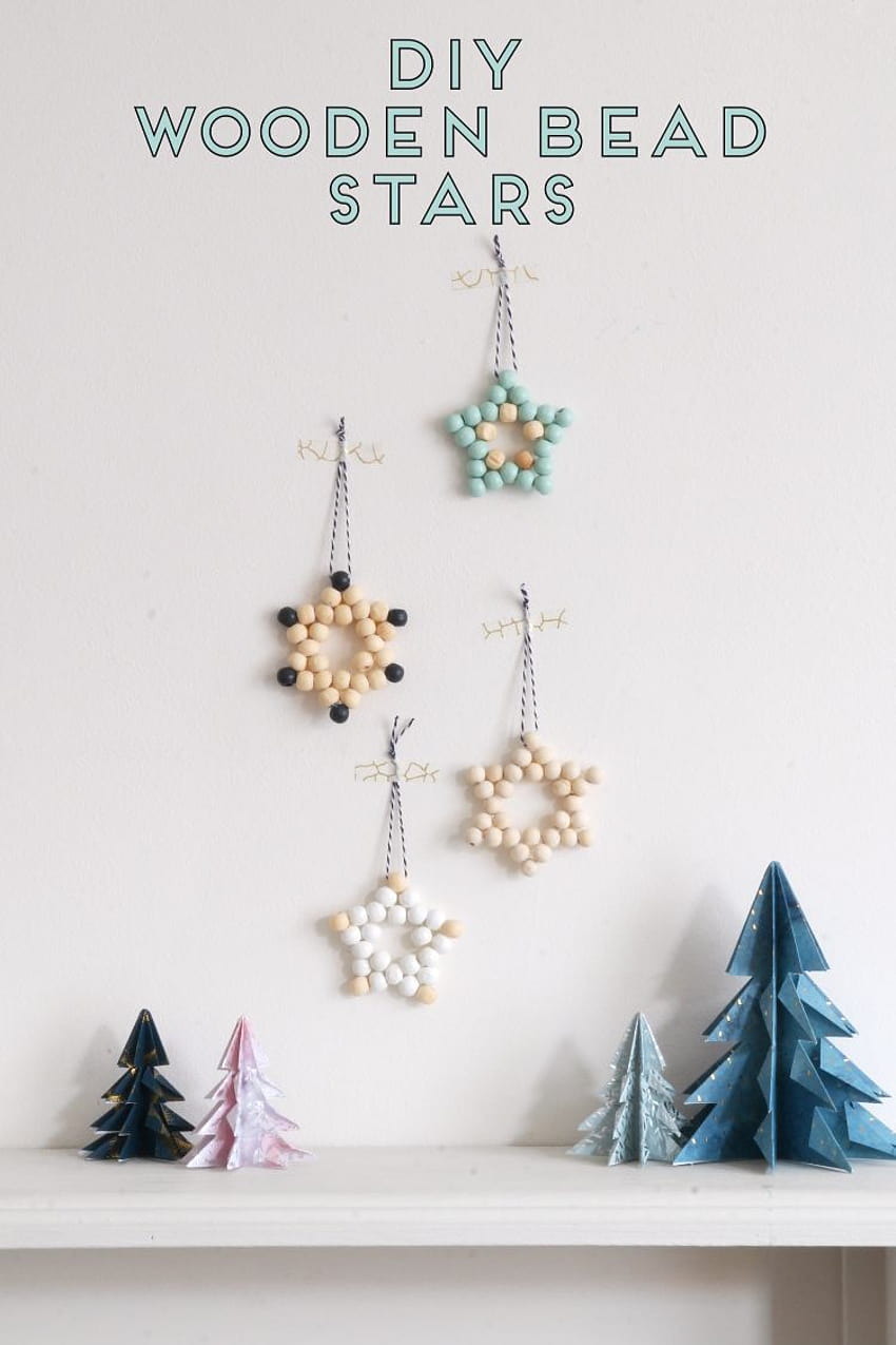 HOW TO MAKE WOODEN BEAD STAR CHRISTMAS DECORATIONS. HD phone wallpaper