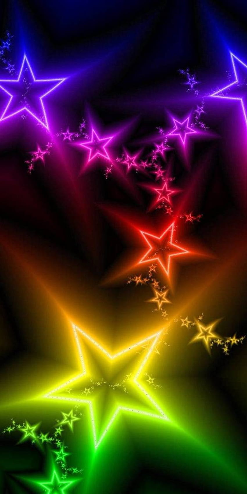 Rainbow Stars HD phone wallpaper