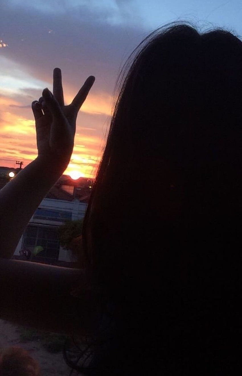 Snap de la puesta de sol, chica de Snapchat fondo de pantalla del teléfono
