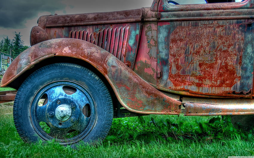 Rusty Old Car, rusty car HD wallpaper