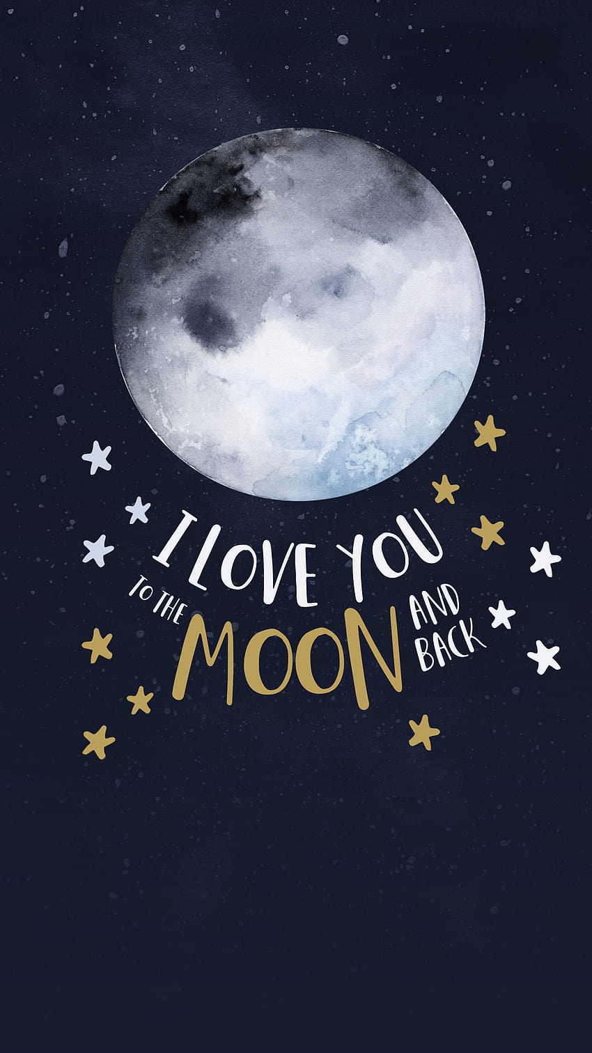 Moon Quote iPhone, i love you to the moon and back HD phone wallpaper