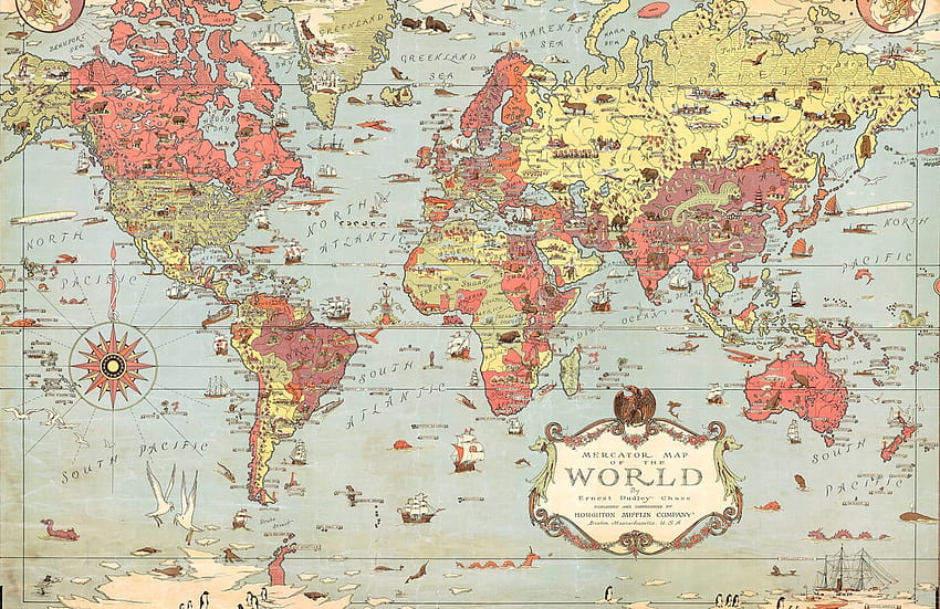Vintage World Map, globe map HD wallpaper