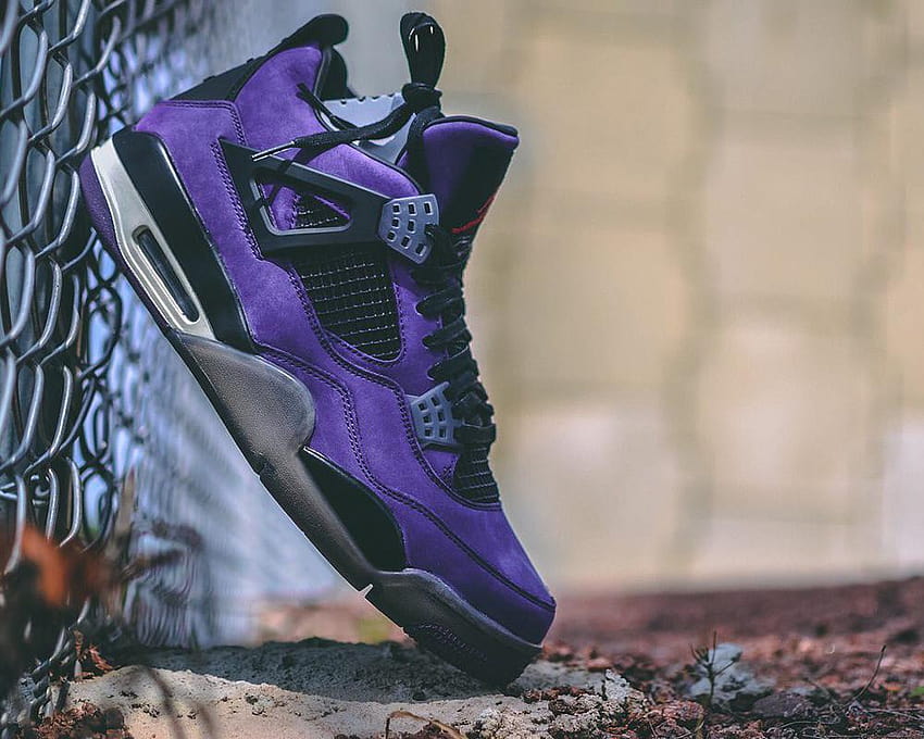First of the purple “Cactus Jack” Travis Scott x Air Jordan 4, jordan 4 purple HD wallpaper