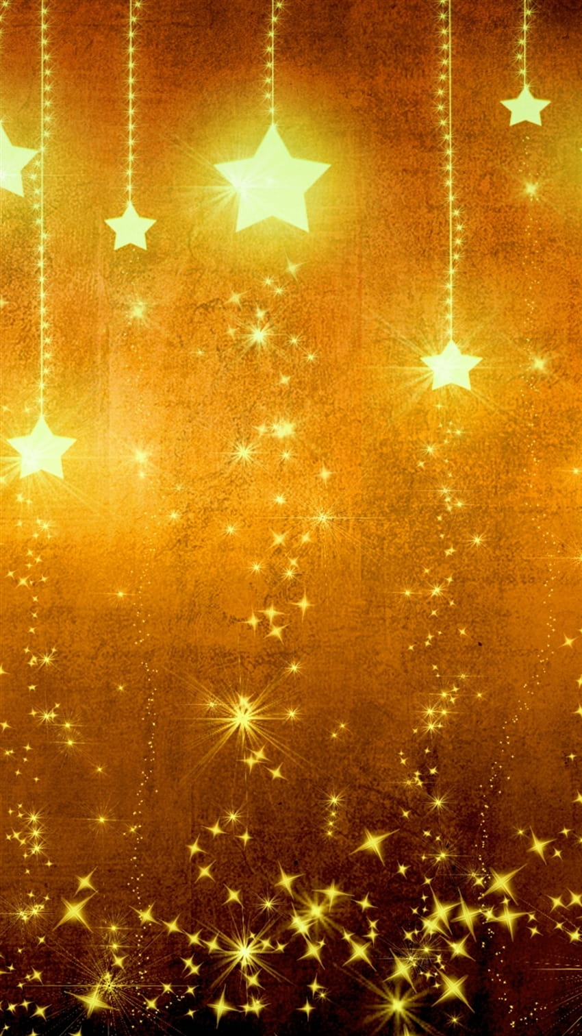 Star Gold Holiday Backgrounds Brown Yellow Light Texture iPhone 8, gold stars HD phone wallpaper