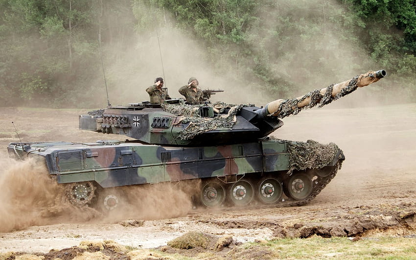 Leopard 2a7、Bundeswehr、Leopard 2、ドイツの主力戦車、埋め立て地、近代的な戦車、装甲車両、解像度 1920x1200 のドイツ。 高品質、 高画質の壁紙