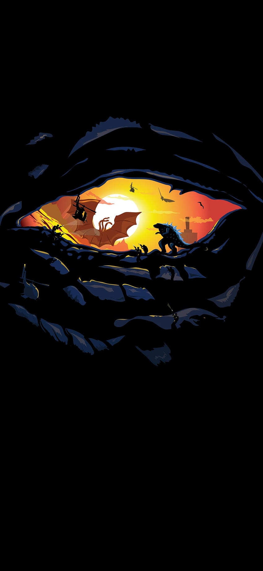 1242x2688 Godzilla King of the Monsters Minimalist Iphone XS MAX , Minimalist , and Backgrounds, godzilla iphone HD phone wallpaper