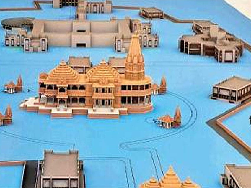 Arsitek Ahmedabad memperkenalkan desain grand Ram mandir, ram mandir ayodhya Wallpaper HD