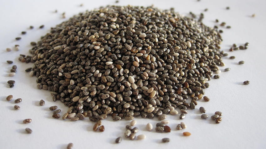 Chia Seeds Placed in a Line Forming an Interesting Frame Wallpaper on a  White Background on Left Side with Empty White Space Stock Photo - Image of  cooking, ingredient: 166875170